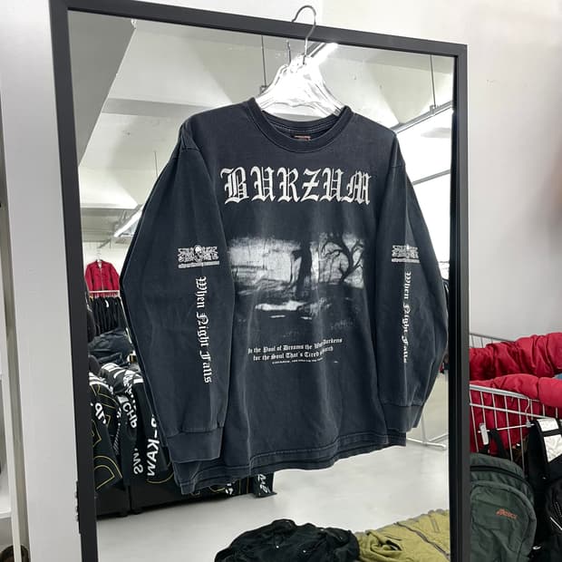 BURZUM 00s 버줌 04년도 빈티지 페이딩 밴드티 롱슬리브