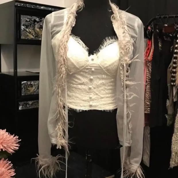 와이즈걸 파우닝 페어리그런지 시스루 가디건 판매