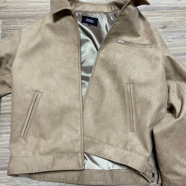 무신사 스탠다드 신세틱 스웨이드 워크 재킷 베이지 XL