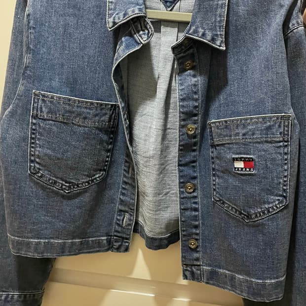 타미진스 크롭 청자켓