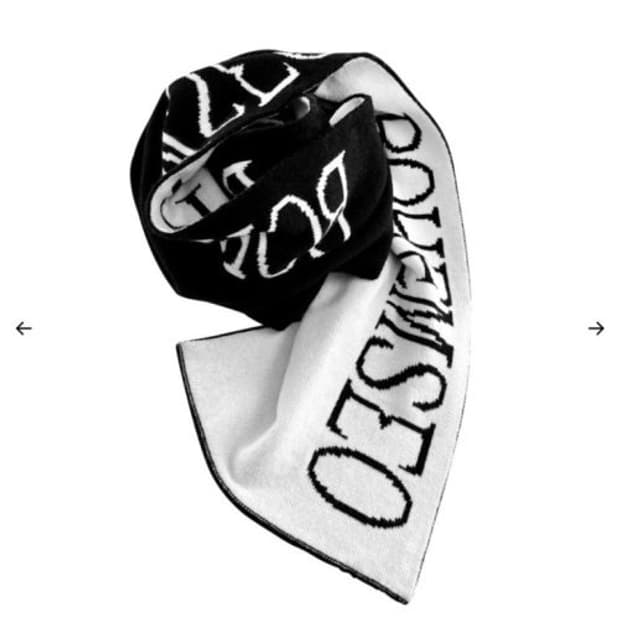 보헤미안서울 자카드 니트 머플러