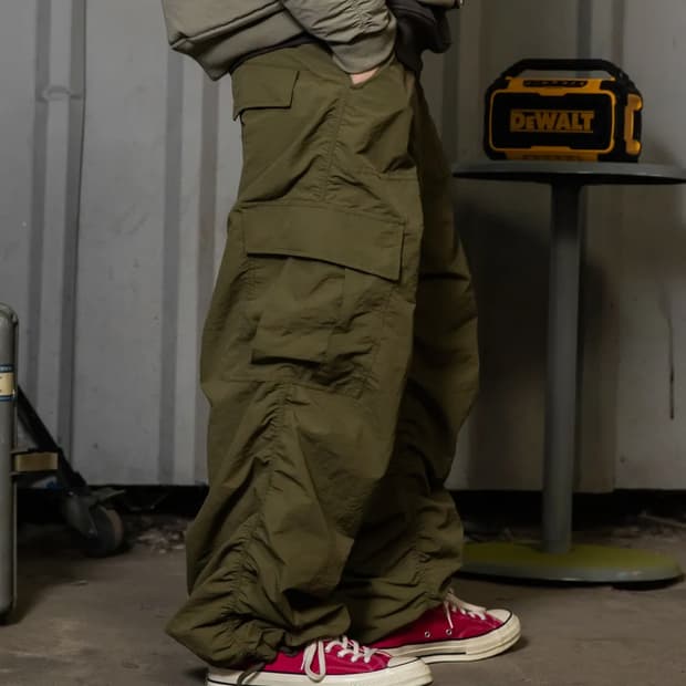 엑스톤즈 XP127 셔링 카고 팬츠 (KHAKI) S