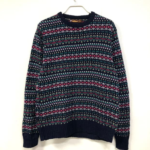 미국 usa) Saddlebred 울혼방 페어아일 에스닉패턴 니트 스웨터