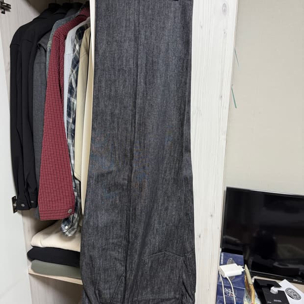 포트너스 투턱 와이드 데님팬츠 (m)