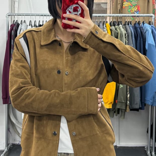 빈티지 스웨이드 바시티 자켓