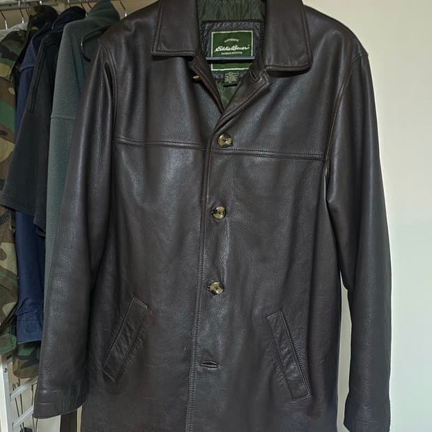 XL Eddie Bauer leather coat 에디바우어 레더 코트