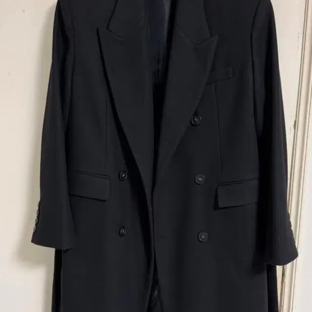 인스턴트펑크 오버사이즈 울 더블 롱 코트