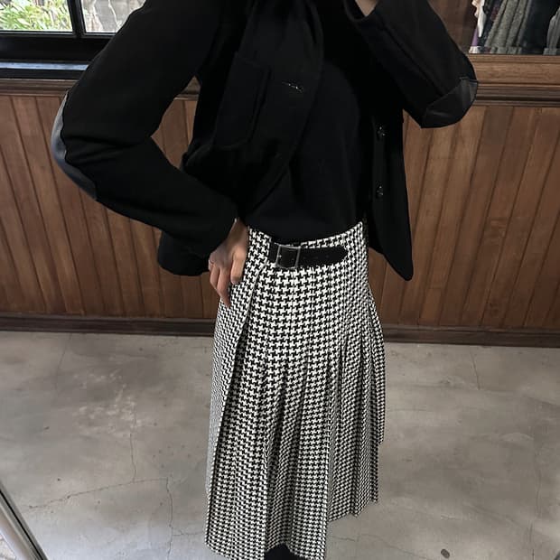 COMME DES GARCONS buckle wrap wool skirt