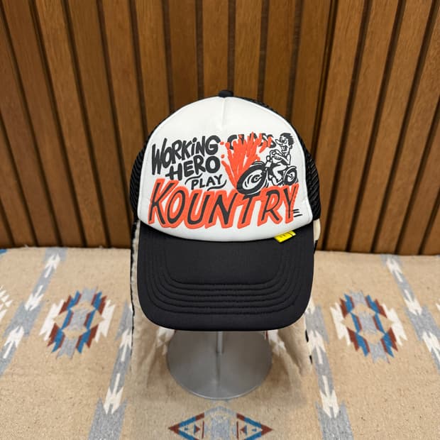 [OS] 캐피탈 컨트리 레이서 럼버 트럭 캡 체커드 레드