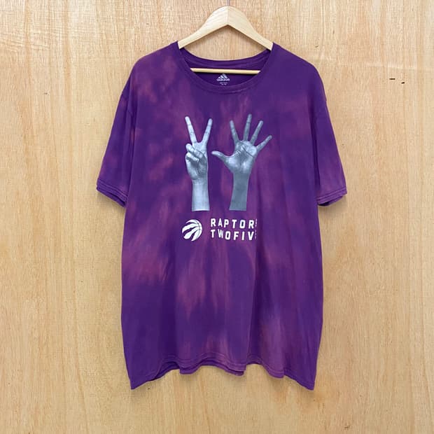 ADIDAS bleach washed 25 t-shirts 핸드사인