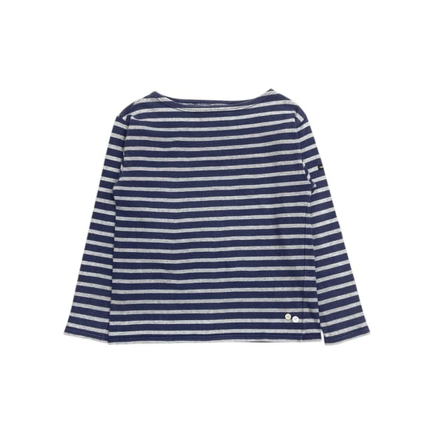 Saint James button stripe tee