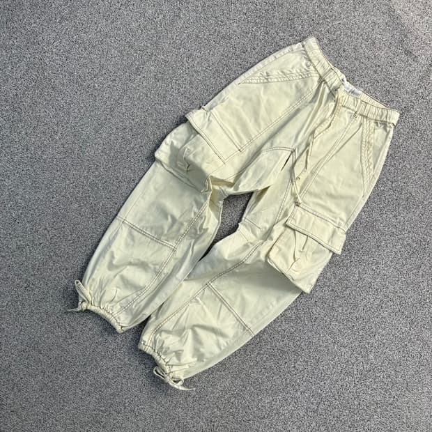 EUR38 자라 스티치 카고 스트링 조거 팬츠 0810J1