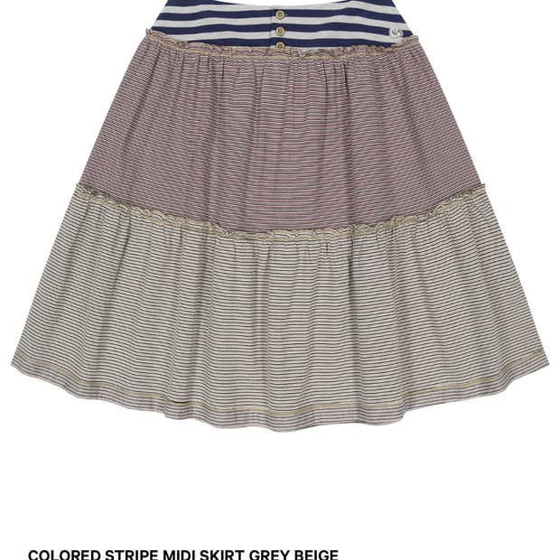 구해요)코이세이오 컬러드 스트라이프 스커트 베이지 1