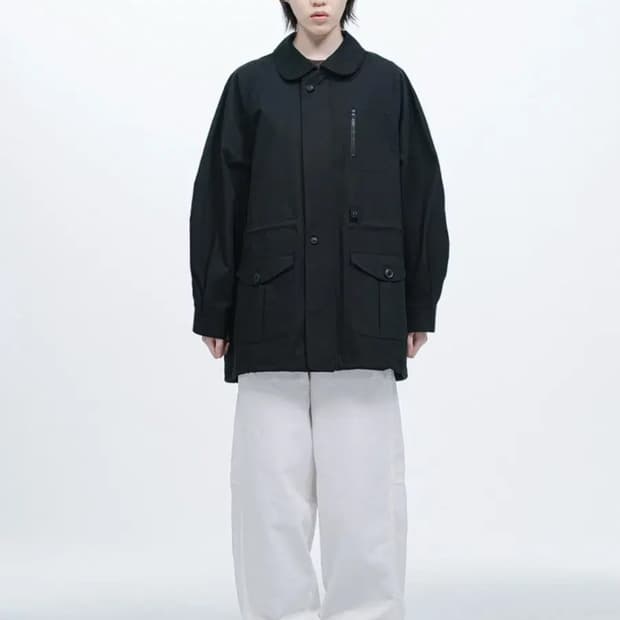 오헤시오 트렌치 코트 블랙