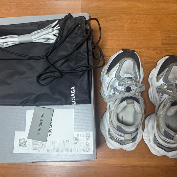 [42]발렌시아가 카고 스니커즈 화이트그레이