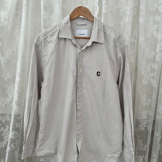 L) 커버낫 스트라이프 셔츠 베이지