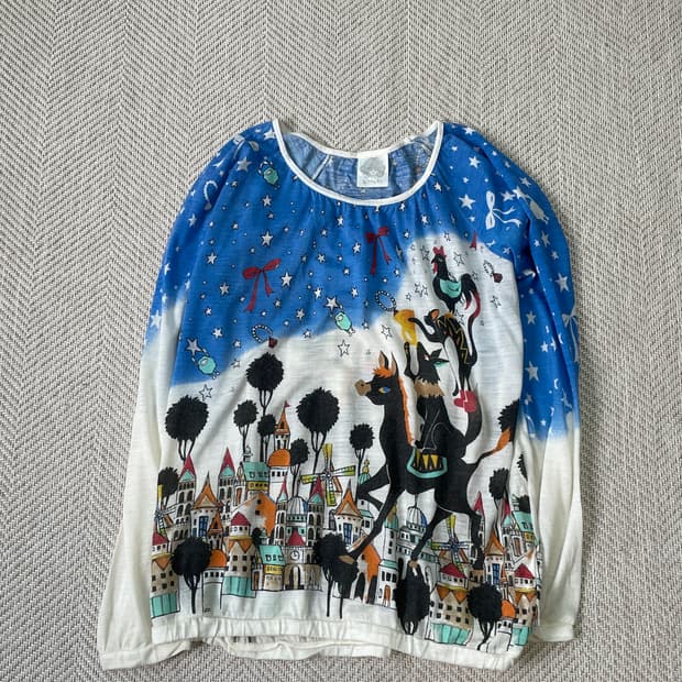 스콜라 일러스트 풀프린트 롱슬리브