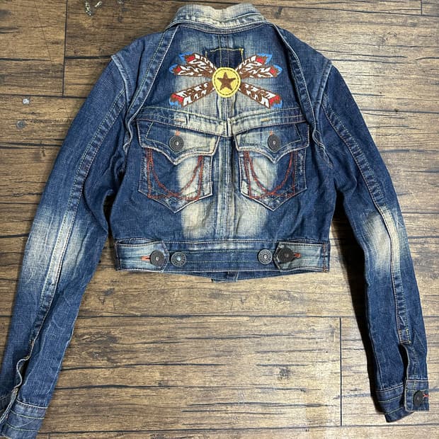 REDPEPPER 레드페퍼 빈티지 여성 크롭데님 자켓 XS