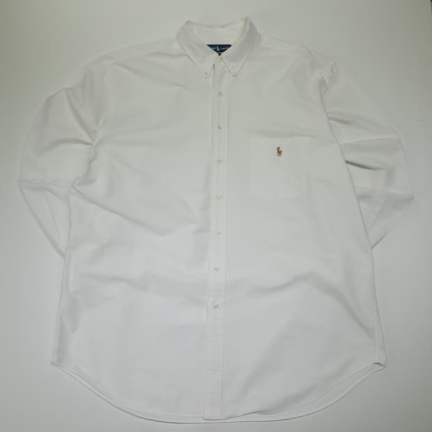 CL479 2XLT 폴로 90s 코튼 멀티포니 화이트 셔츠 남방