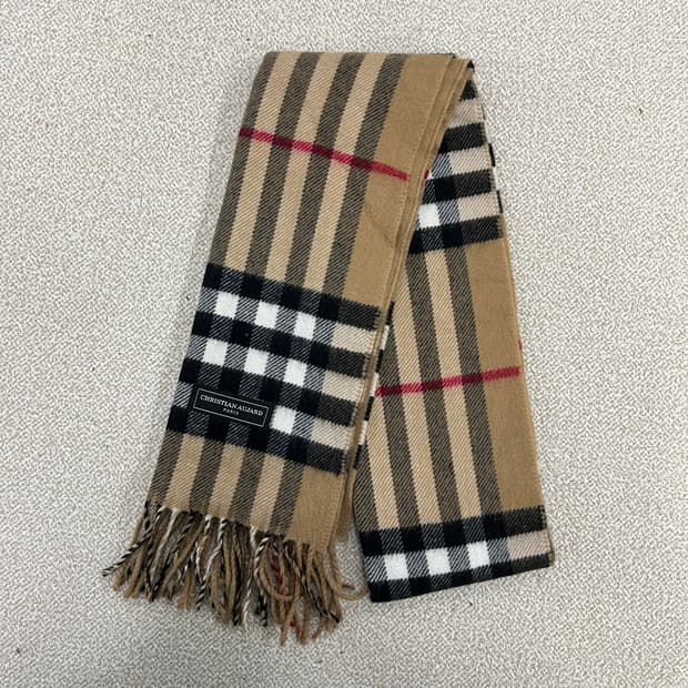 [실측확인] 크리스찬오자르 클래식체크 목도리 머플러 0116M1