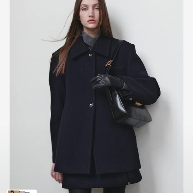 루에브르 울 하프 코트 자켓