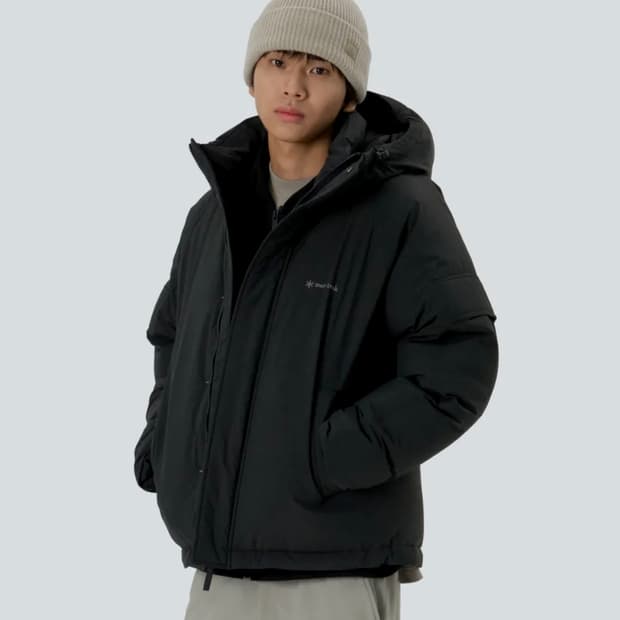 [100] 스노우피크 시티캠퍼 유틸리티 후드 다운자켓 블랙