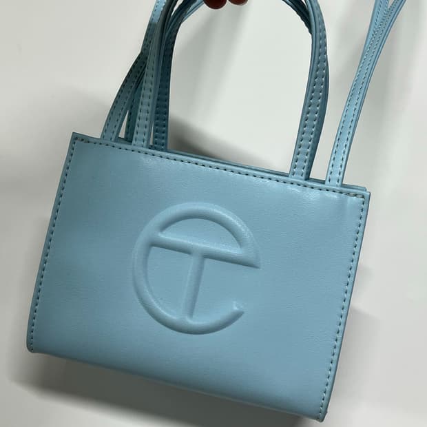 TELFAR 텔파 스몰 쇼핑백 풀 블루