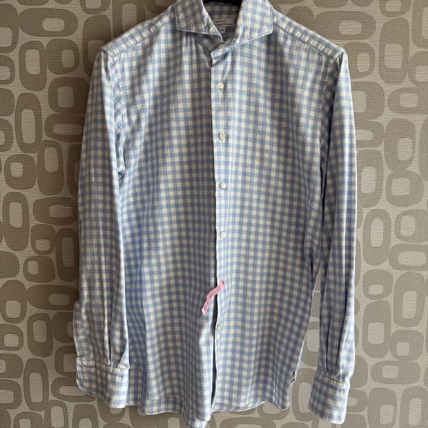 Orian 오리앙 브러쉬드 코튼 체크 셔츠