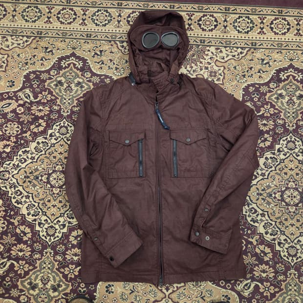 cp컴퍼니 고글 후드 자켓 버건디 105