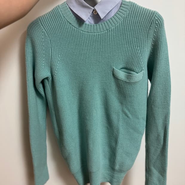 (정품) Sacai 사카이 셔츠 레이어드 니트