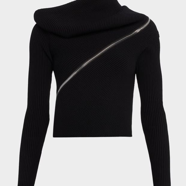 장폴고티에 지퍼 크롭 스웨터