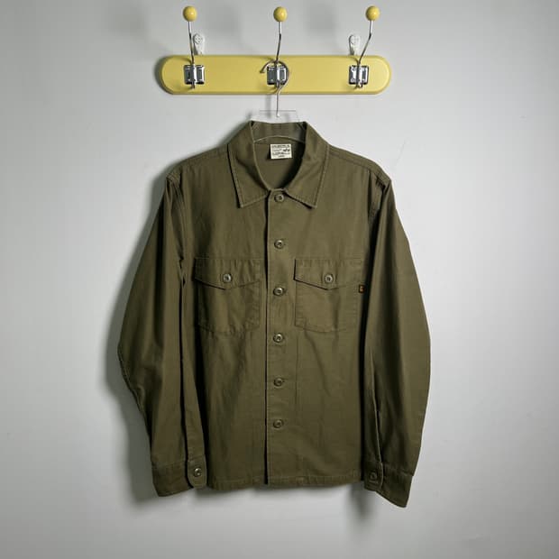 알파인더스트리 카키 유틸리티 셔츠 자켓 L
