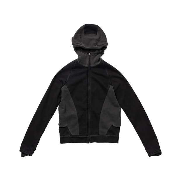 혜인서 25fw slashed zip hoodie (Charcoal)