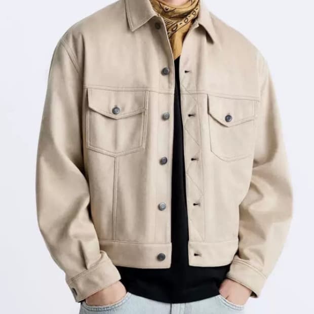 자라 스웨이드 자켓 베이지