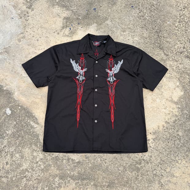 드래곤 플라이 로드하우스 빈티지 반팔셔츠 XL