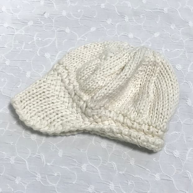 빈티지 니혼진 모리 니트 캡 비니 모자