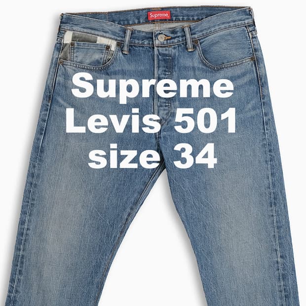 슈프림x리바이스 501 USA 셀비지 34 인치 LV50134594