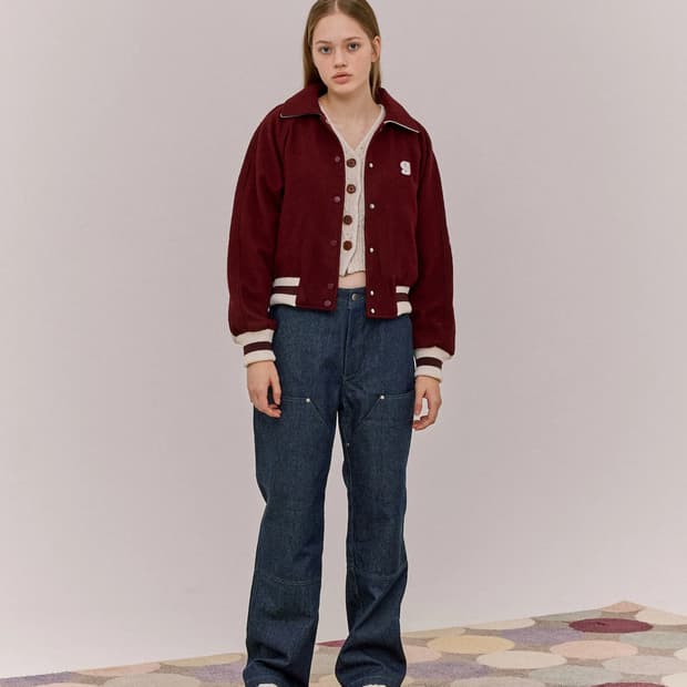 GREEMY 인디고 더블니 카펜터 데님