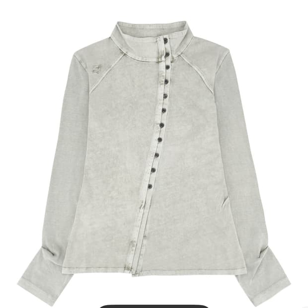 미스치프 워시드 져지 셔츠 라이트 베이지 s