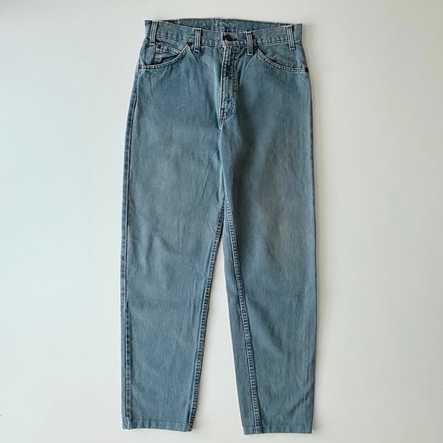 90s made in usa levis 550 오렌지탭 워시드 블루 컬러