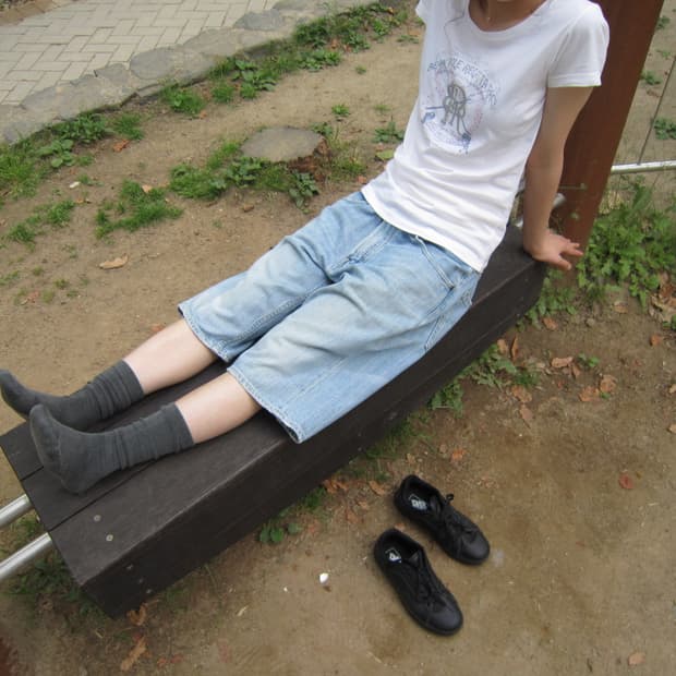 빈폴 반팔 티셔츠 로고 프린팅 큐빅 장식 디테일 화이트 k18