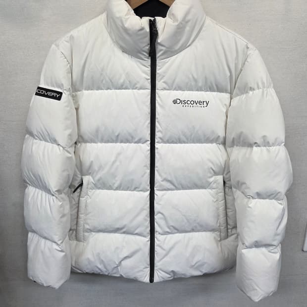 디스커버리 빅로고 찰튼 덕다운 숏패딩 95