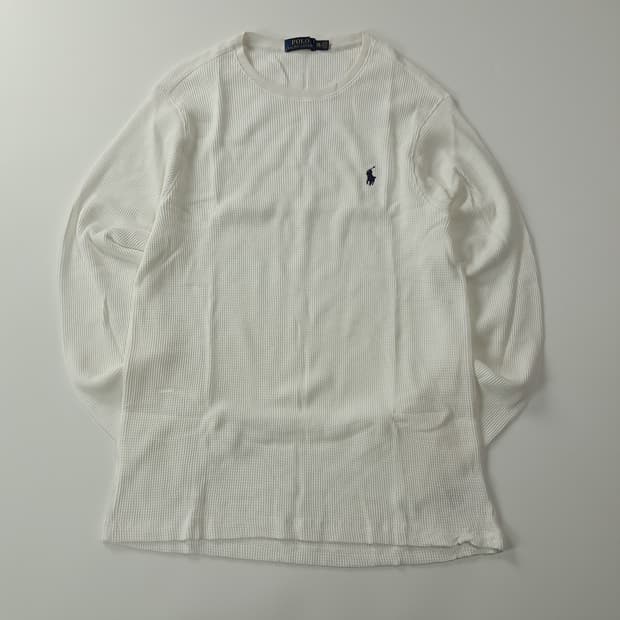 CK343 2XL 폴로 화이트 와플 티셔츠