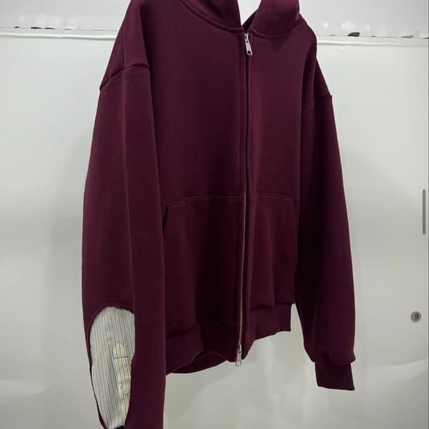 YOSUK BALANCE HOODIE ZIP BURGUNDY