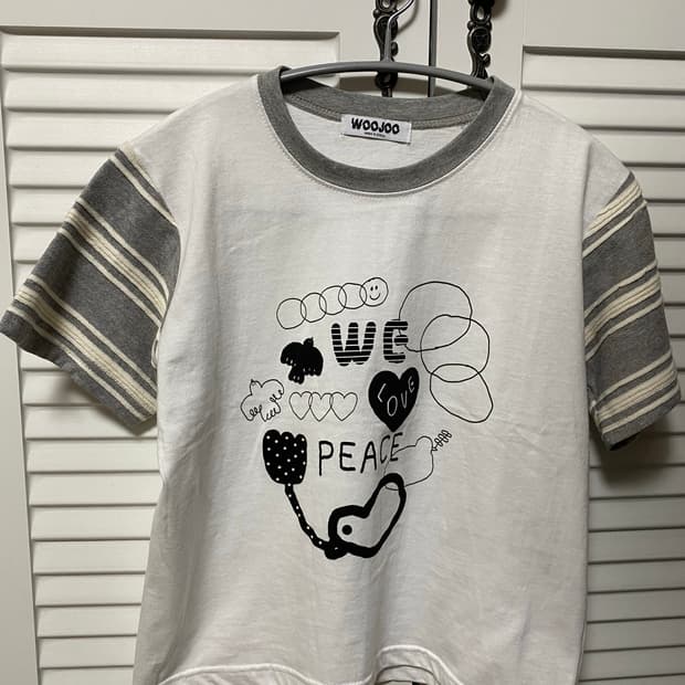 키치 프린트 반팔 티셔츠