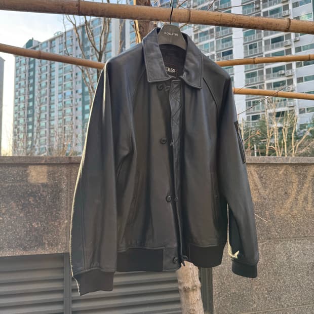 00s 게스 레더 자켓