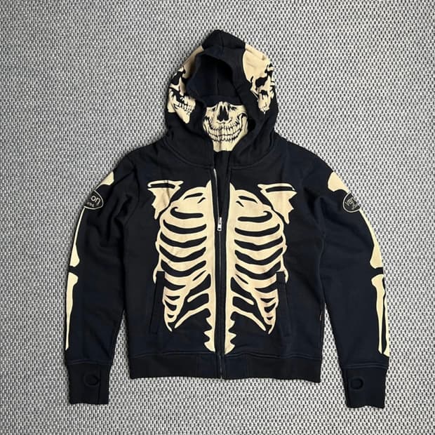 밴슨 스켈레톤 넥워머 후드집업