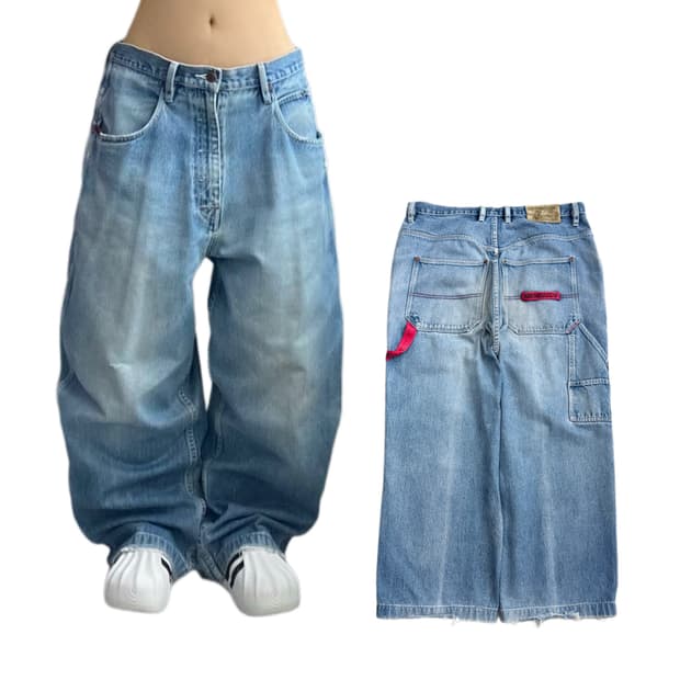 Mecca dnm 메카데님 90s 카펜터 올드스쿨 와이드 데님팬츠