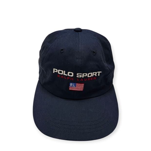 폴로스포츠 성조기 네이비 볼캡 모자