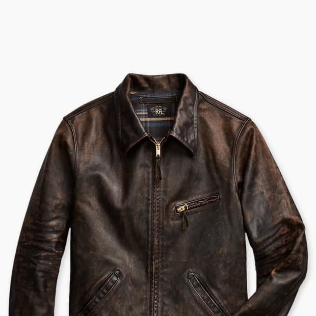 RRL 더블알엘 뉴스보이 레더자켓 L